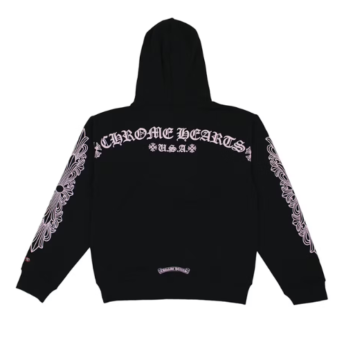 HROME HEART MATTY BOY SHOULDER LOGO HOODIE BLACK PINK