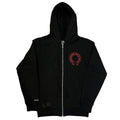 BLACK HROME HOODIE WITH RED CROSS