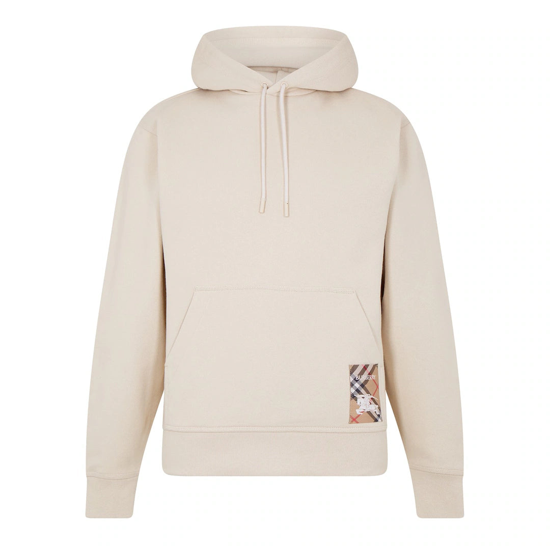 BUBERY CHECK-PATCH HOODIE